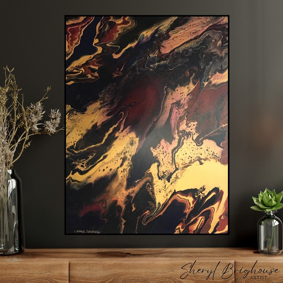 Golden Glow- Original Framed Art - By Sheryl Brighouse