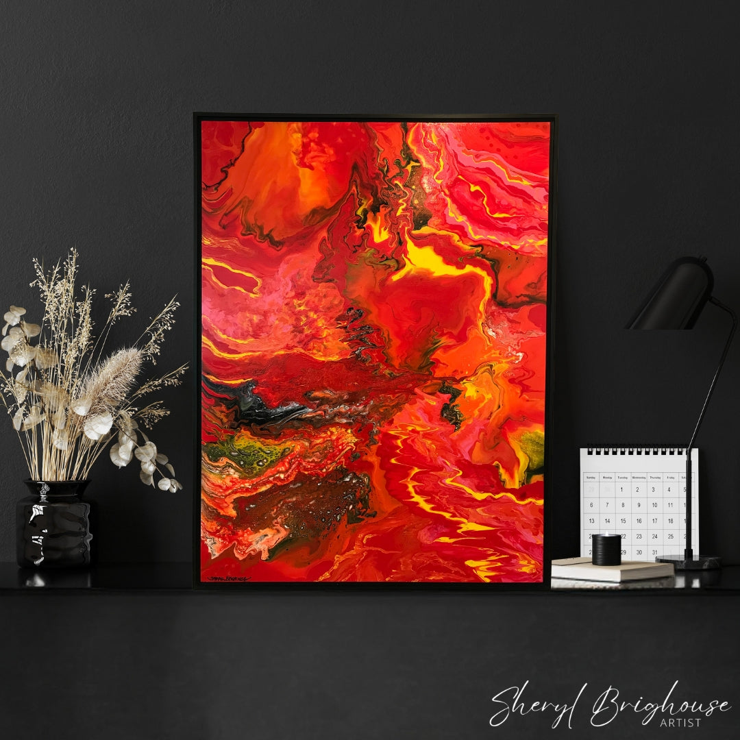 Outrageous Orange - Original Framed Art - By Sheryl Brighouse