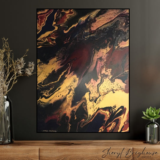 Golden Glow- Original Framed Art - By Sheryl Brighouse