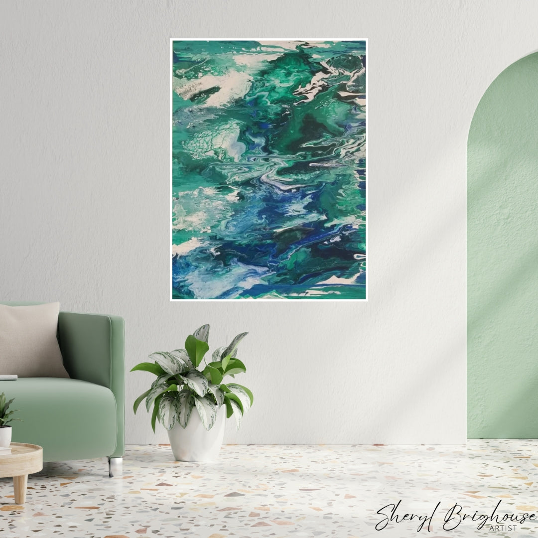 Into the Blue - Original Framed Art - By Sheryl Brighouse