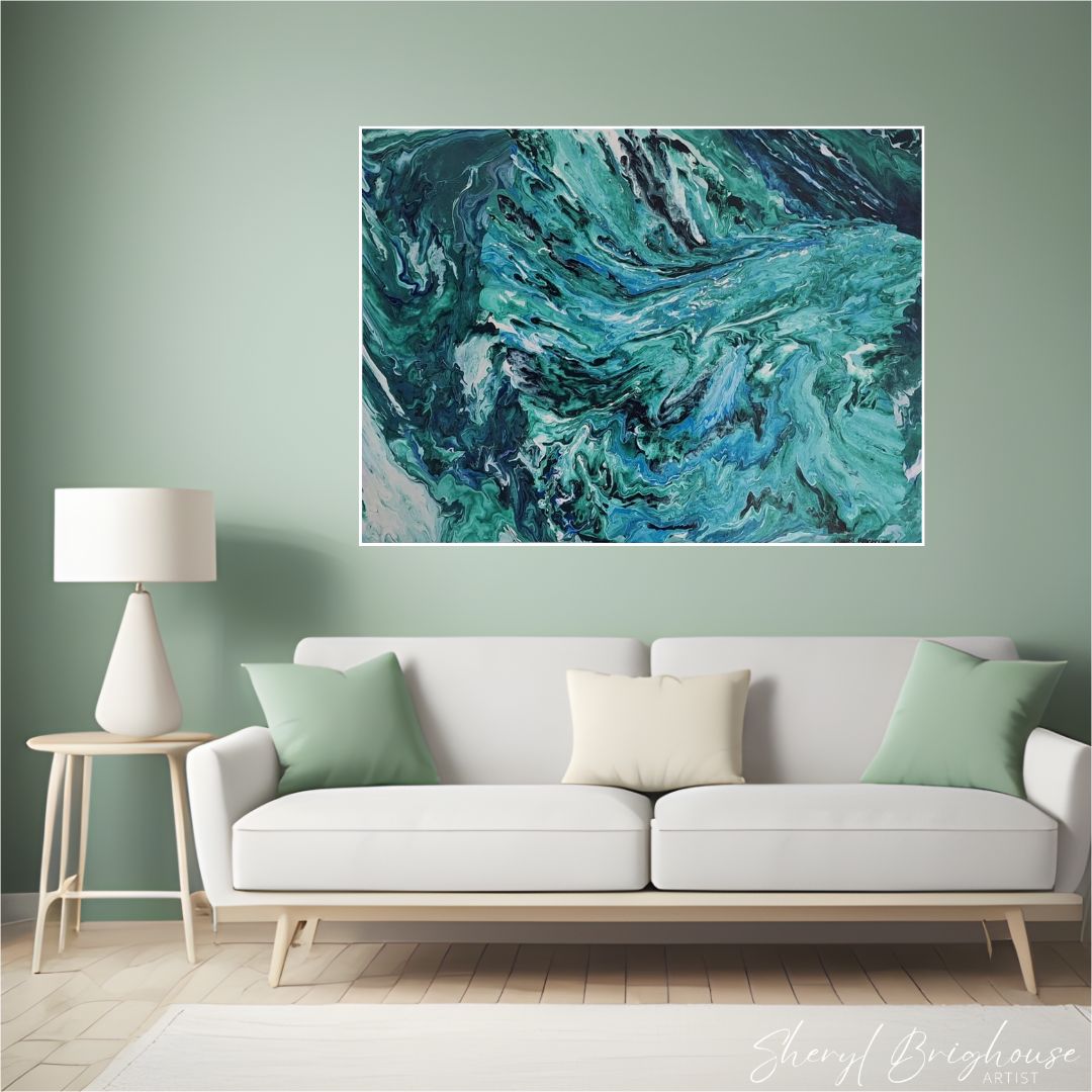 Into the Ocean - Original Framed Art - By Sheryl Brighouse