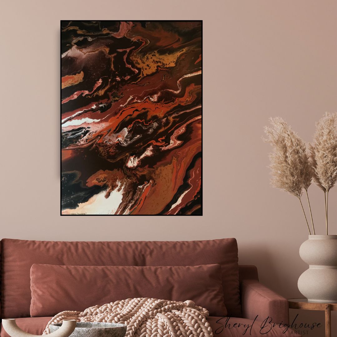 Golden Earth - Original Framed Art - By Sheryl Brighouse